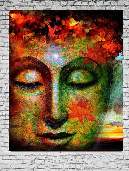 canvas painting without frame - buddha flower - 10729838 - Very Small Image - 1