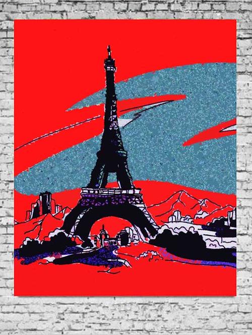 canvas painting without frame - eiffel tower - 10729839 - Very Small Image - 1