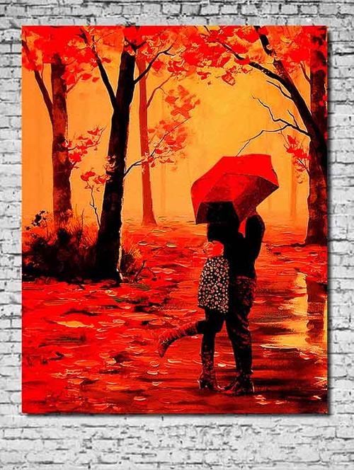 canvas painting without frame - in woods - 10729846 - Very Small Image - 1