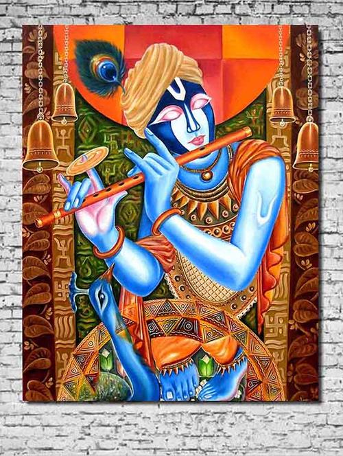 canvas painting without frame - blue krishna - 10729856 - Very Small Image - 1