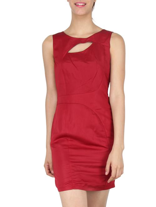 maroon polyester dress - 10733538 - Very Small Image - 1