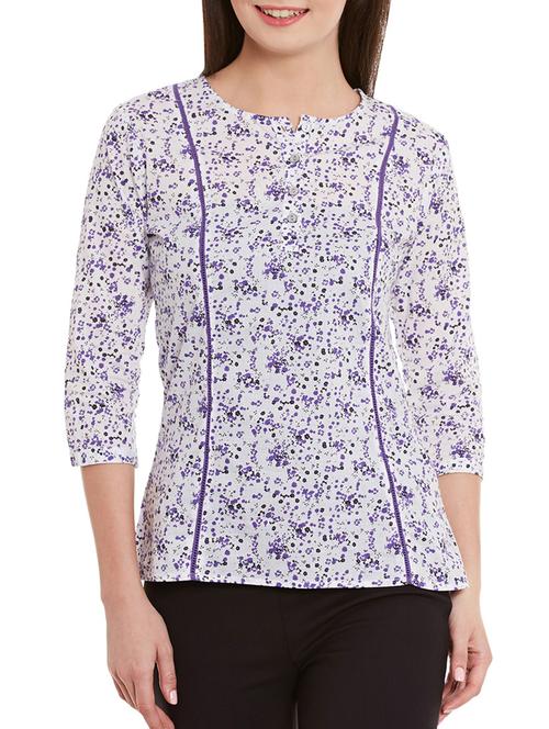 purple cotton regular top - 10734059 - Very Small Image - 1