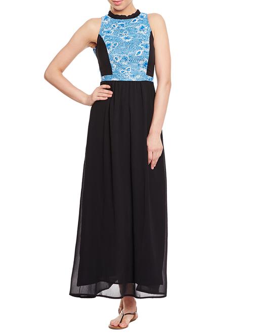 black printed maxi dress - 10734105 - Very Small Image - 1