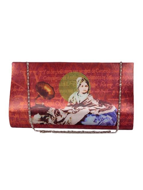 red leatherette clutch - 10736442 - Very Small Image - 1