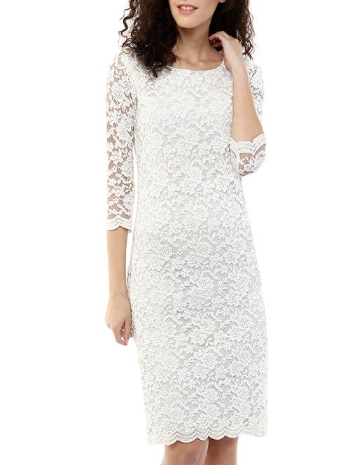 off white lace dress - 10736872 - Very Small Image - 1
