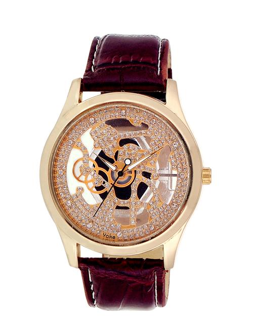 cavalli men's maroon analog watch - 10738410 - Very Small Image - 1