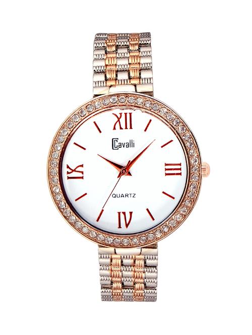 cavalli women's two tone silver/gold analog watch - 10738420 - Very Small Image - 1