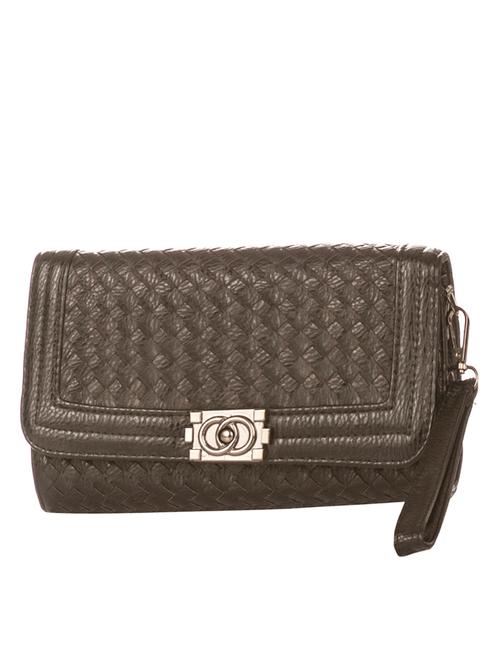 black leatherette clutch - 10738732 - Very Small Image - 1