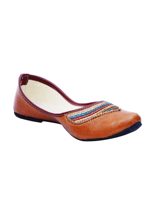 brown leather jutis & mojaris - 10740893 - Very Small Image - 1