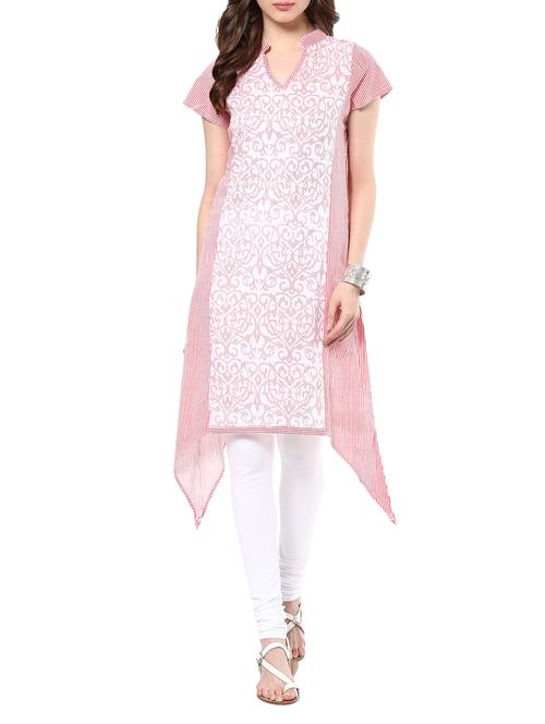 light pink cotton kurta - 10742475 - Very Small Image - 1
