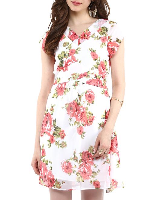 white georgette dress - 10742911 - Very Small Image - 1