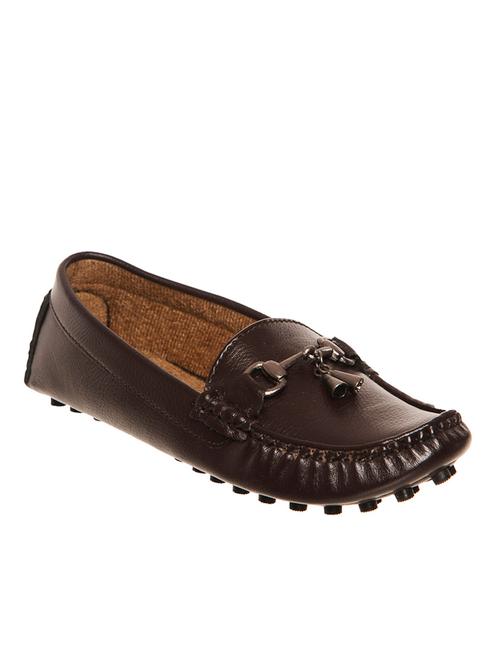 coffee leatherette loafers - 10743380 - Very Small Image - 1