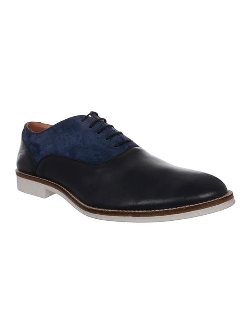 navy leather derby - 10743543 - Very Small Image - 1