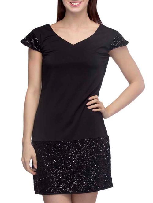 cap sleeved sequins sheath dress - 10743727 - Very Small Image - 1