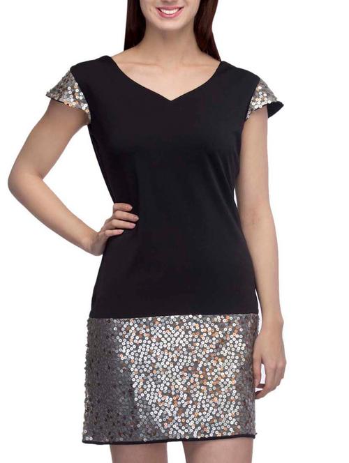 cape sleeved sequins sheath dress - 10743728 - Very Small Image - 1