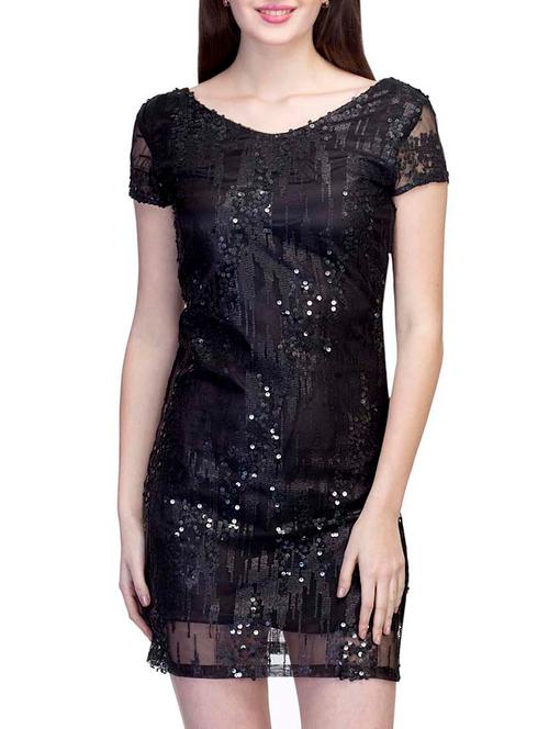v-neck sequins sheath dress - 10743739 - Very Small Image - 1
