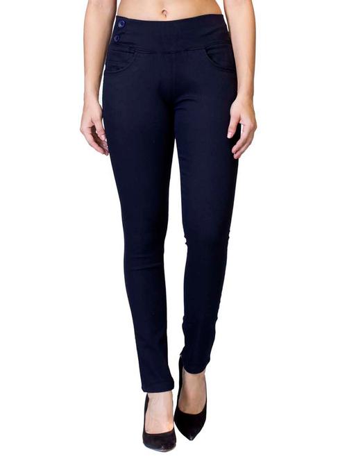 high rise button detail jeggings - 10743769 - Very Small Image - 1