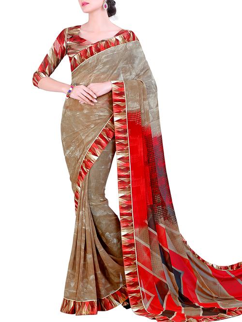 multi colored georgette saree - 10746318 - Very Small Image - 1