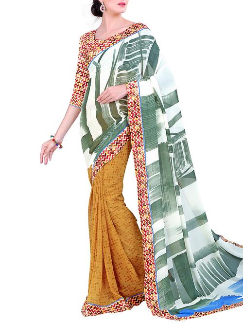 multi colored georgette saree - 10746322 - Very Small Image - 1