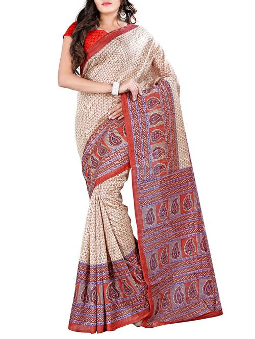 multi colored silk blend saree - 10746357 - Very Small Image - 1