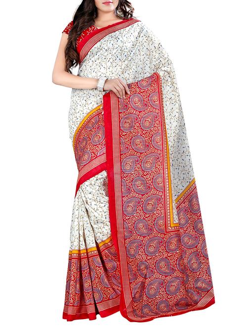 multi colored silk blend saree - 10746365 - Very Small Image - 1