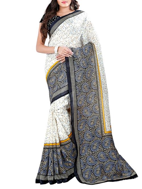 multi colored silk blend saree - 10746366 - Very Small Image - 1