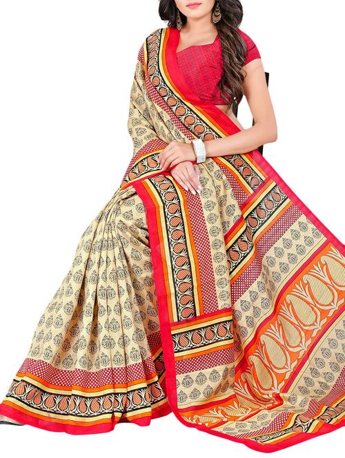 multi colored silk blend saree - 10746380 - Very Small Image - 1