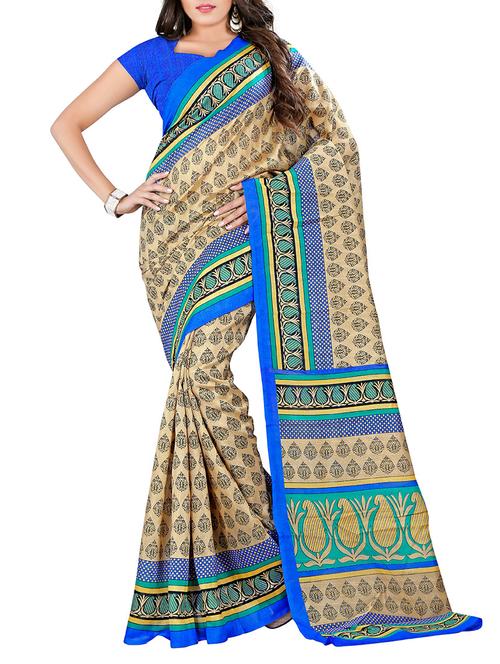 multi colored silk blend saree - 10746382 - Very Small Image - 1