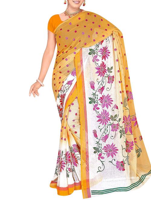 multi colored chiffon saree - 10746400 - Very Small Image - 1