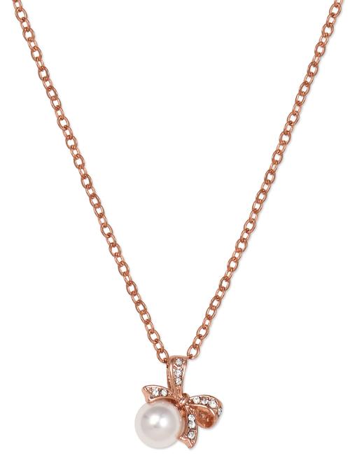 synthetic pearl with bow necklace - 1075136 - Very Small Image - 1