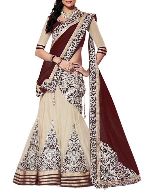 white net lehenga - 10754605 - Very Small Image - 1