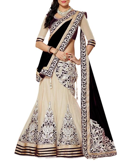 white net lehenga - 10754608 - Very Small Image - 1