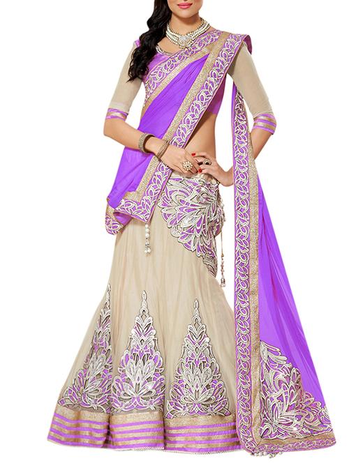 white net lehenga - 10754614 - Very Small Image - 1