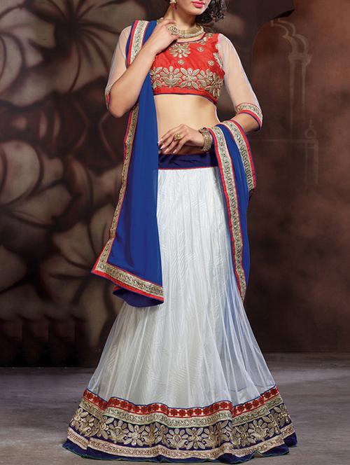 white net lehenga - 10754632 - Very Small Image - 1