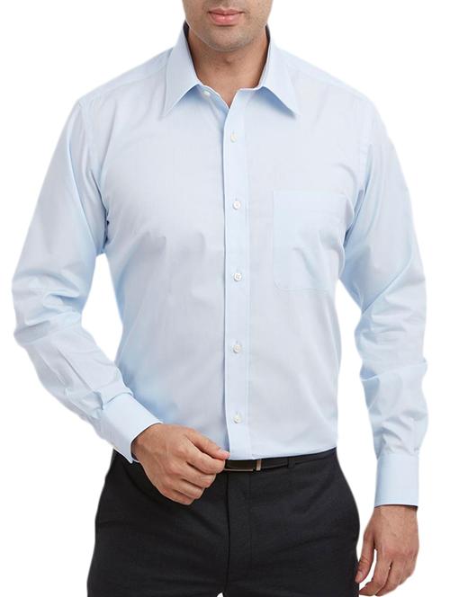 blue cotton formal shirt - 10756122 - Very Small Image - 1