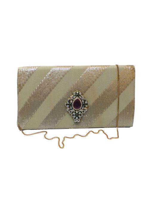 purple silk clutch - 10761252 - Very Small Image - 1