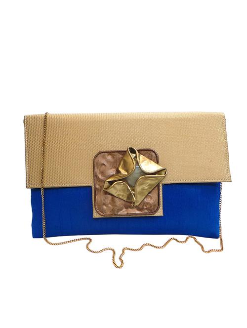 blue silk clutch - 10761261 - Very Small Image - 1