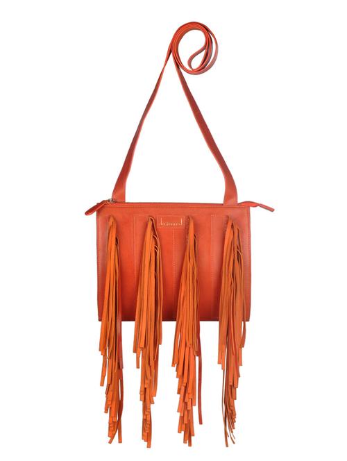 orange leather sling bag - 10761627 - Very Small Image - 1