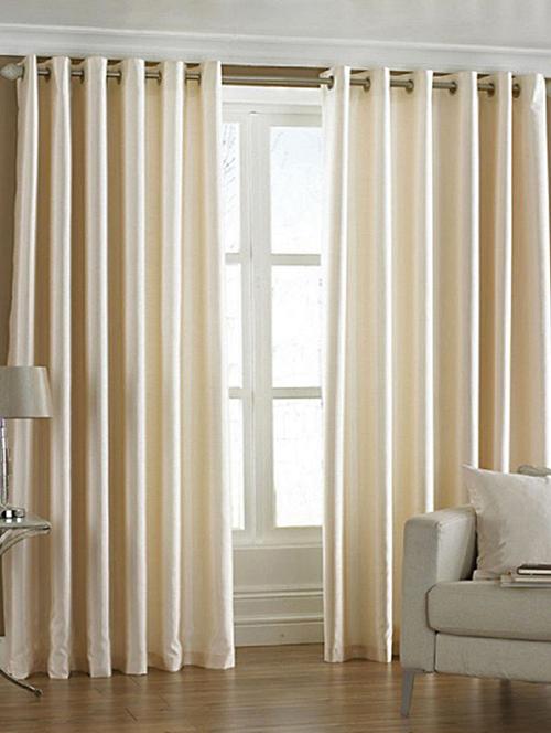 set of four eyelet cream door curtain - 10762205 - Very Small Image - 1