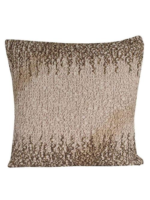 sanaa ombrey penal with smoking, beed work cushion cover taupe - 10762215 - Very Small Image - 1