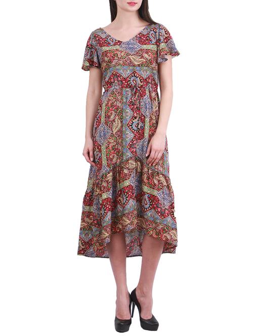 multicolor polyester dress - 10763466 - Very Small Image - 1