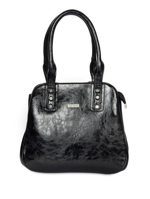 glossy black textured handbag - 1076521 - Very Small Image - 1