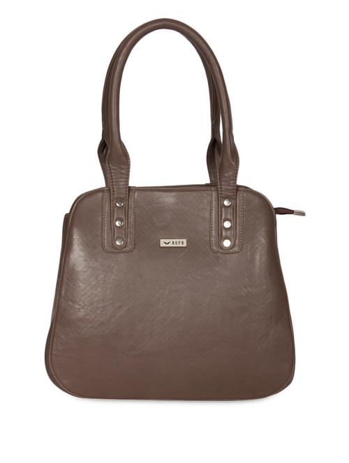 brown plain textured handbag - 1076523 - Very Small Image - 1
