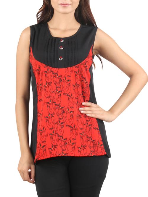 red printed tunic - 10780282 - Very Small Image - 1