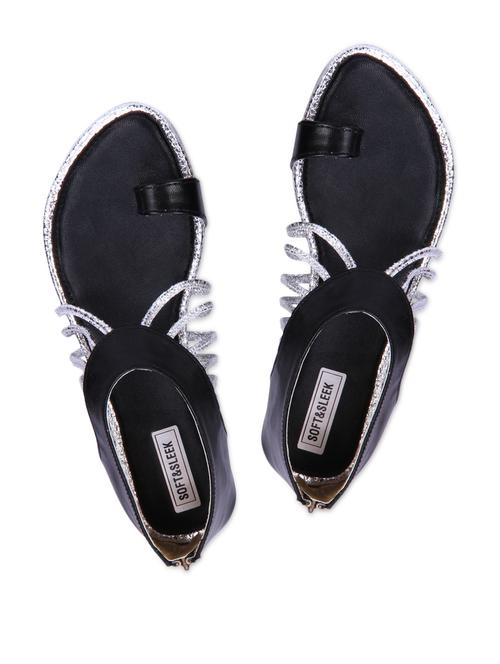 black sandals with back zipper - 1078208 - Very Small Image - 1