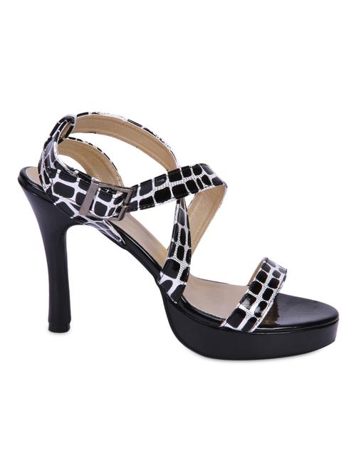 criss cross printed strappy heel sandals - 1078234 - Very Small Image - 1