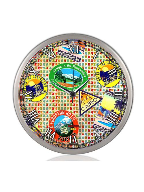 color saga digitally printed clock - 10784960 - Very Small Image - 1
