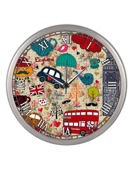 color saga digitally printed clock - 10784996 - Very Small Image - 1