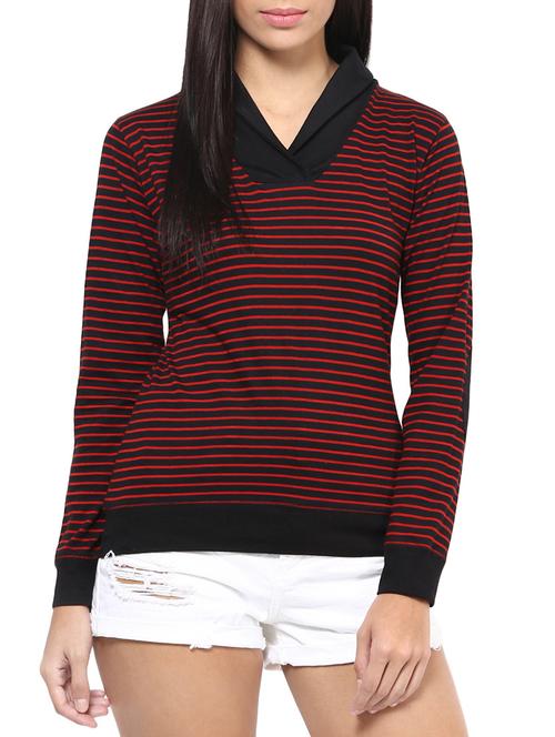 elbow patch striped tee - 10787550 - Very Small Image - 1