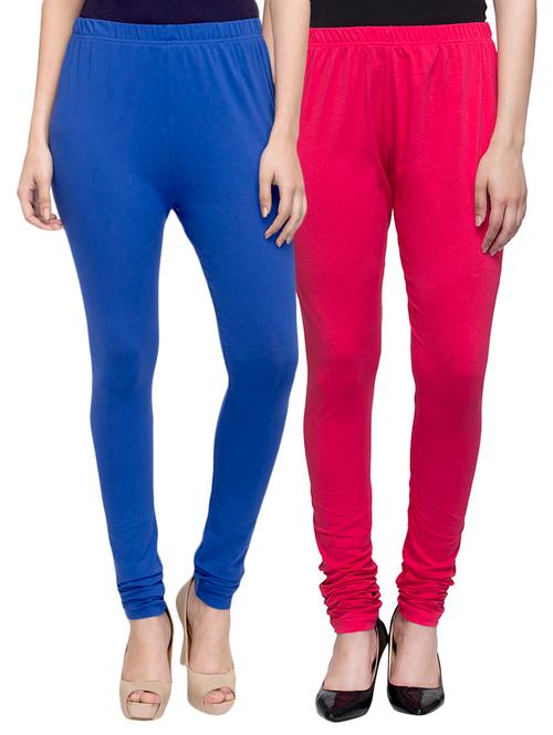blue,pink cotton leggings - 10797081 - Very Small Image - 1
